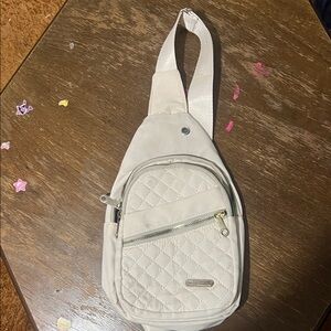 Chic Cream Quilted Crossbody Bag